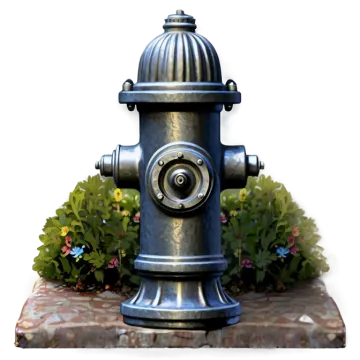 a fire hydrant sitting on top of a rock