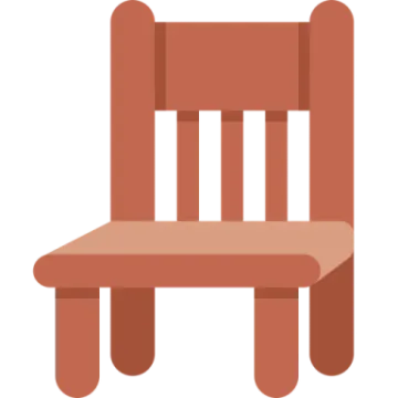a wooden chair on a white background