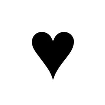 a black heart on a white background