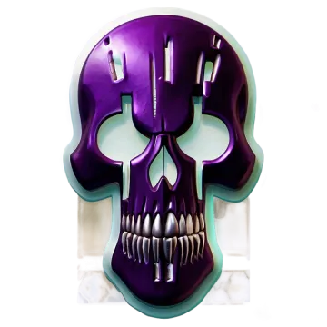 a purple skull mask on a white background