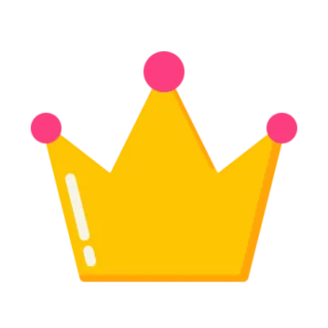 a yellow crown on a white background