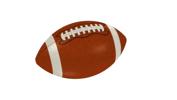 an american football on a white background