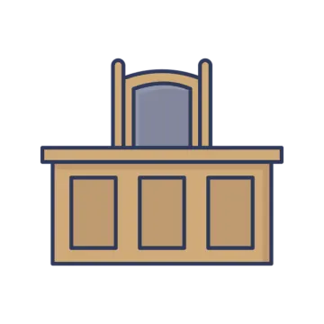 a wooden chair with a mirror on the back
