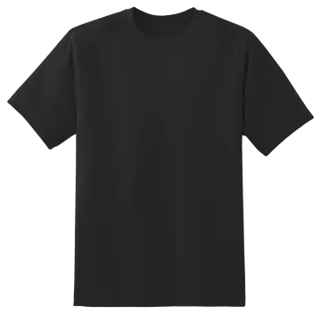 a black t - shirt on a white background