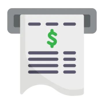 a paper with a dollar sign on it