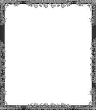 a black and white ornate frame