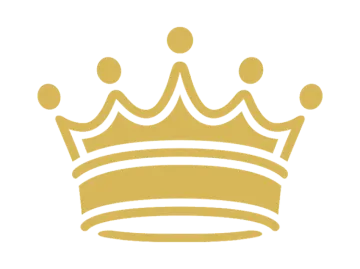 a gold crown on a white background