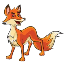 a drawing of a red fox