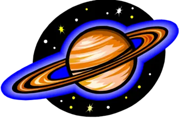 an image of a saturn planet with stars
