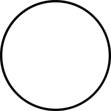 a black and white circle on a white background