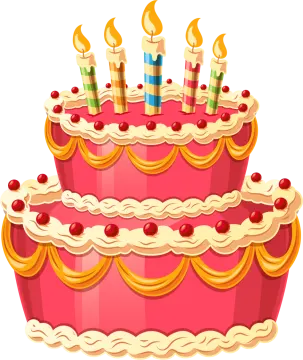 a birthday cake with candles on top