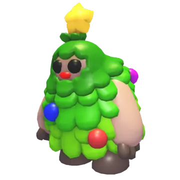 a 3d christmas tree with a star on top