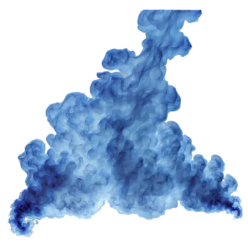 blue smoke on a white background
