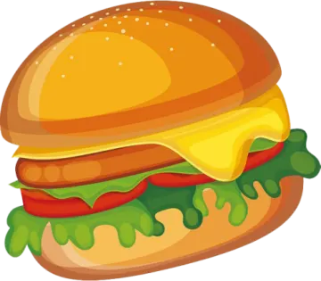 an illustration of a hamburger