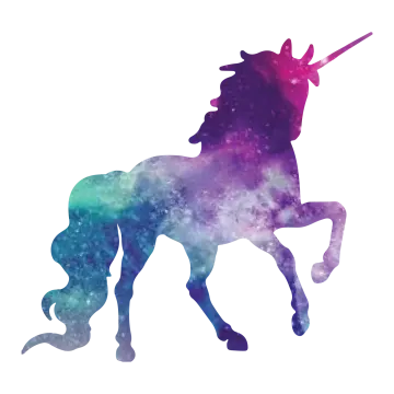 a silhouette of a unicorn on a white background