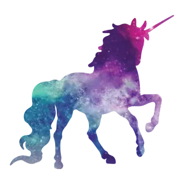 a silhouette of a unicorn on a white background