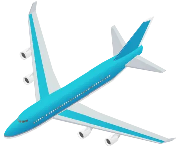an airplane on a white background