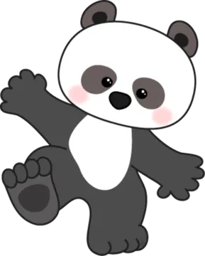 a black and white panda bear