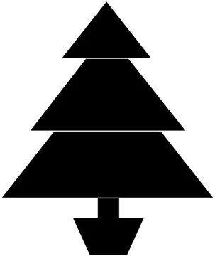 a black and white image of a christmas tree