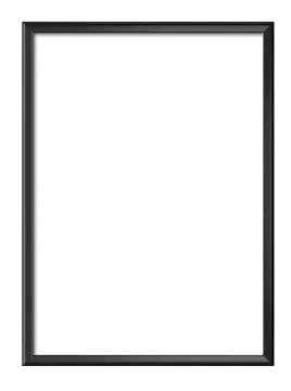 a black frame on a white background