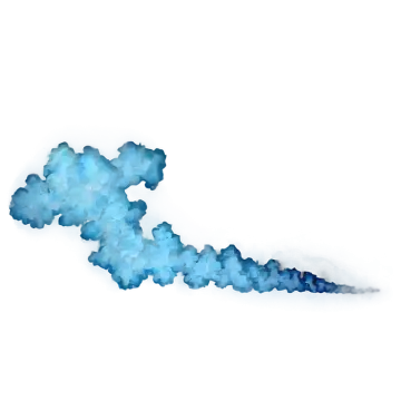 blue smoke on a white background