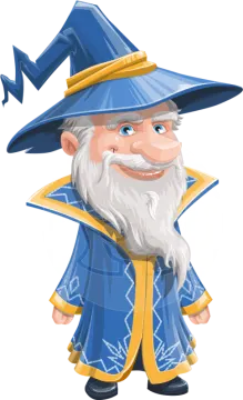 an illustration of a wizard