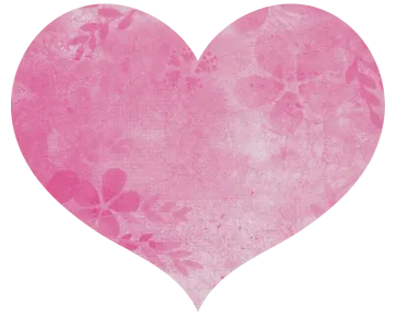 a pink heart on a white background