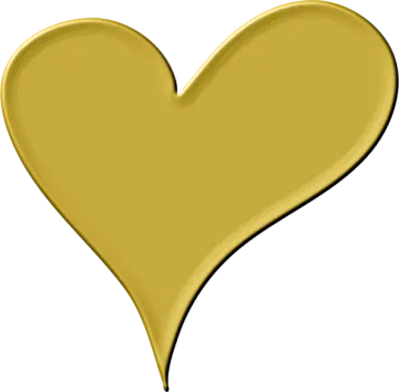 a gold heart