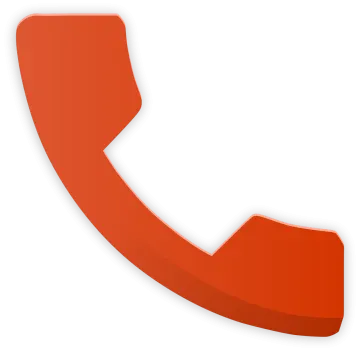a red phone on a white background