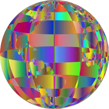 an image of a sphere with many different colors