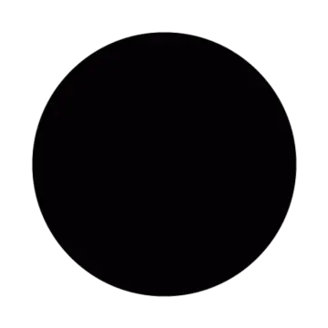 a black circle on a white background