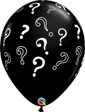 a balloon with question marks on it