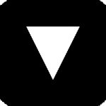 a black and white image of a triangle