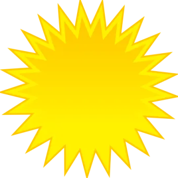 a yellow star burst