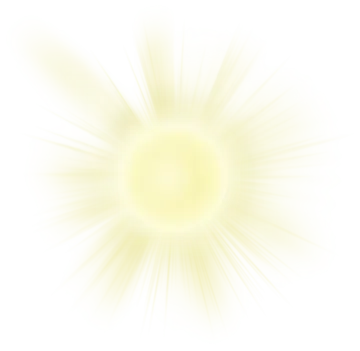 a bright yellow sun on a white background