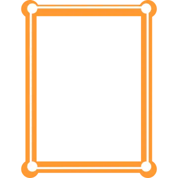 an orange frame with a white background