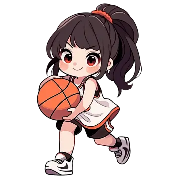 a girl holding a basketball ball
