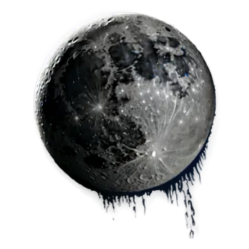 a black and white drawing of the moon