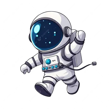 an astronaut in a spacesuit on a white background
