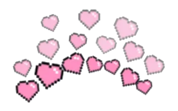 a bunch of pink hearts on a white background
