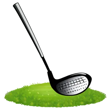 a golf ball and driver on the green grass