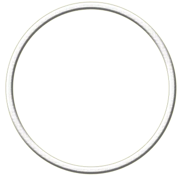 a white circle with a black line in the middle