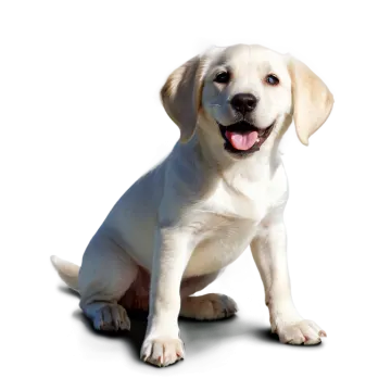 a white dog sitting on the floor with its tongue out