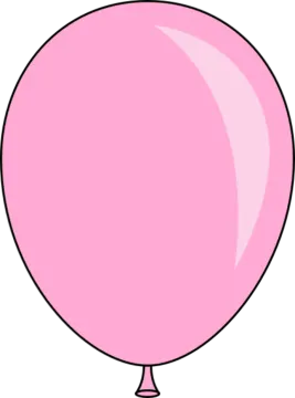 a pink balloon on a white background