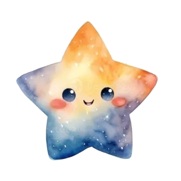 a watercolor painting of a star