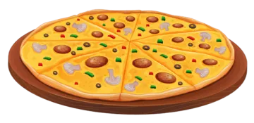 a pizza with different toppings on it