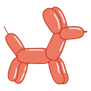 an inflatable balloon dog