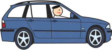 an image of a blue car