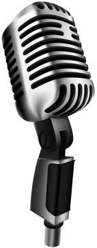 a microphone on a white background