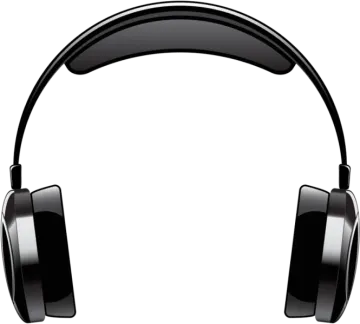 a pair of headphones on a white background